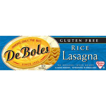 Deboles gluten free lasagna recipe