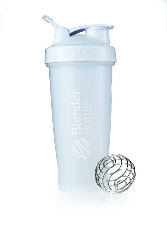 BlenderBottle Classic 28 oz White Shaker Cup with Flip-Top and Wide Mouth  Lid 