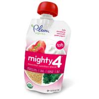 Plum Organics - Plum Organics Mighty 4 Blend 4 oz - Kale Strawberry Amaranth & Greek Yogurt (6 Pack)