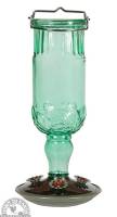 Down To Earth - Antique Glass Hummingbird Feeder 24 oz - Green