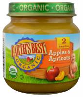 Earth's Best  - Earth's Best Baby Foods Organic Apples & Apricots 4 oz (12 Pack)