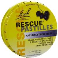 Bach Flower Essences - Bach Flower Essences Rescue Remedy Pastilles, Black Currant 1.7 oz (2 Pack)