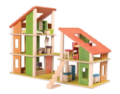 Plan Toys - Plan Toys Chalet Dollhouse with Furniture