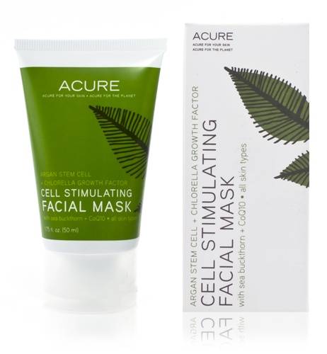 Acure Organics - Acure Organics Cell Stimulating Facial Mask Argan Stem Cell + Chlorella Growth Factor 0.75 oz