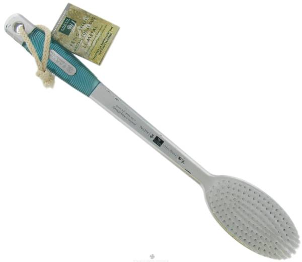 Earth Therapeutics - Earth Therapeutics Feng Shui Back Brush with Ergo Grip - Silver