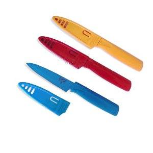 Kuhn Rikon - Kuhn Rikon Colori Paring Knife Set - Red/Yellow/Blue