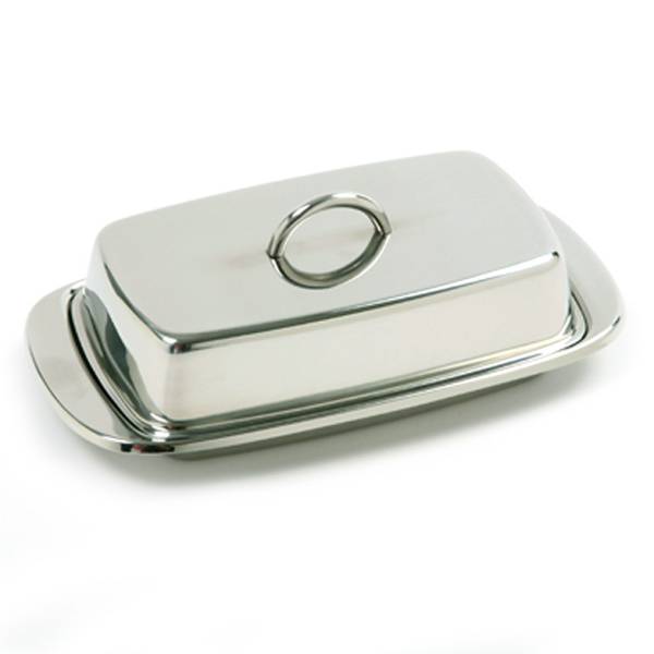 Norpro - Norpro Double Covered Butter Dish Stainless Steel