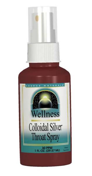 Source Naturals - Source Naturals Wellness Colloidal Silver Throat Spray 30 ppm 1 oz
