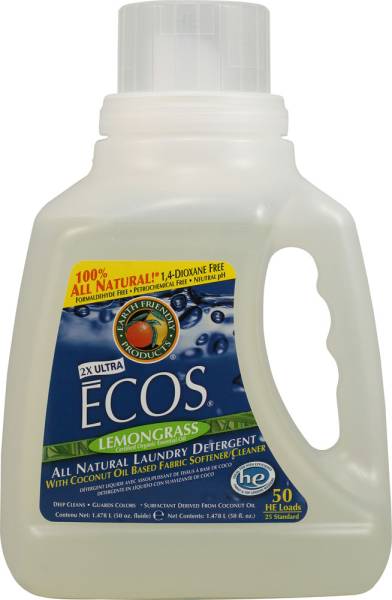 Earth Friendly Products - Earth Friendly Products Ecos Liquid Laundry Detergent 50 oz - Lemongrass (8 Pack)