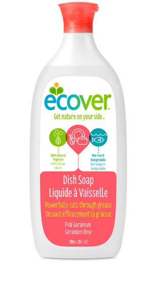 Ecover - Ecover Liquid Dish Soap 25 oz - Pink Geranium (6 Pack)