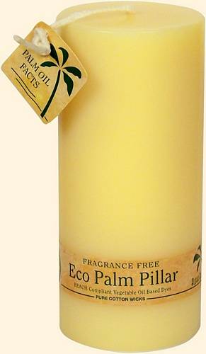 Aloha Bay - Aloha Bay Candle Pillar Unscented- Eco Cream