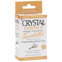 Crystal - Crystal Essence Mineral Deodorant Towelettes-Lavender & White Tea Box (6 Pack)