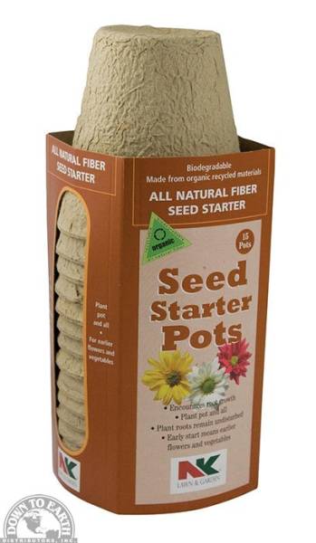 Down To Earth - All Natural Fiber Seed Starter Pots 3"