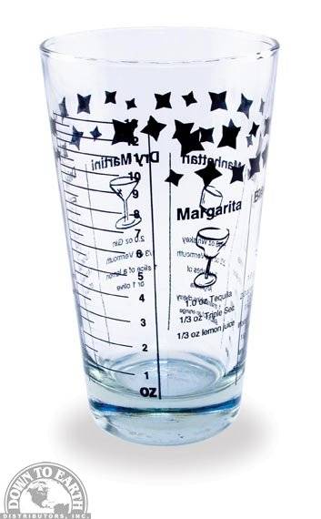 Down To Earth - Anchor Decorated Mixing Glass 16 oz