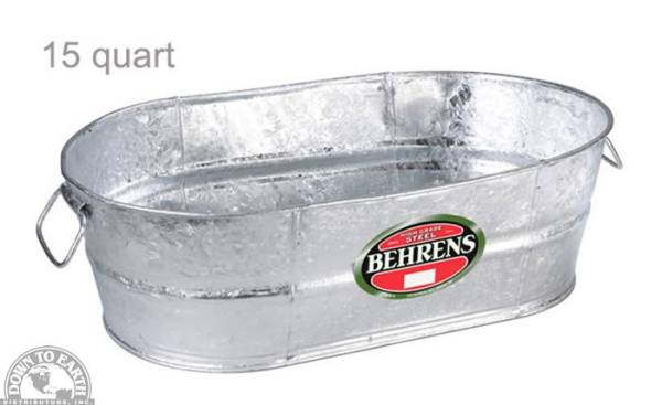 Down To Earth - Behrens Galvanized Steel Oval Tub 15 Quart