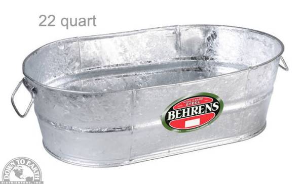 Down To Earth - Behrens Galvanized Steel Oval Tub 22 Quart