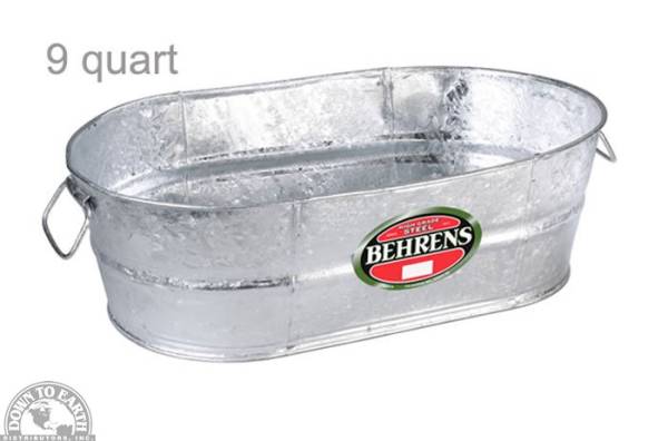 Down To Earth - Behrens Galvanized Steel Oval Tub 9 Quart