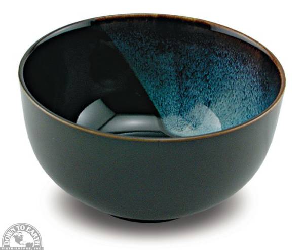 Down To Earth - Bowl 5" - Black with Blue Dip
