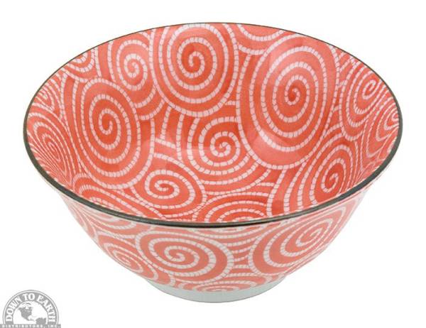 Down To Earth - Bowl 6" - Coral Spirals