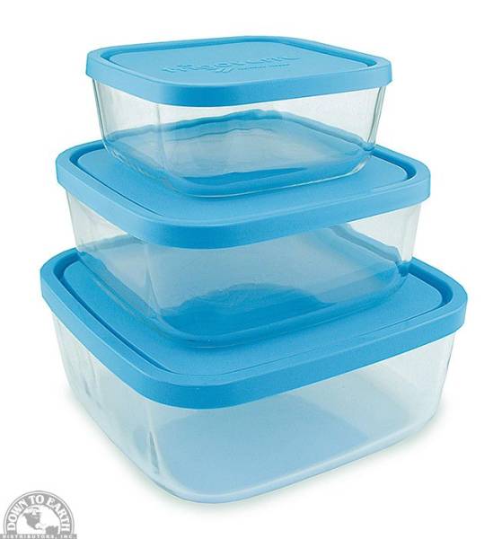 Down To Earth - Frigoverre Square Storage Dish Set (Set of 3)