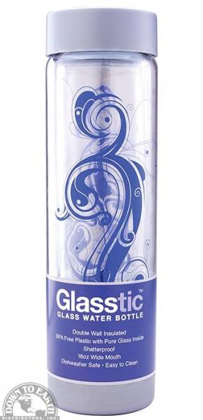Down To Earth - Glasstic Glass Water Bottle 16 oz - Tribal