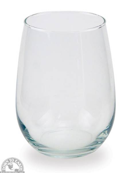 Down To Earth - Libbey Stemless Wine Glass 17 oz - White