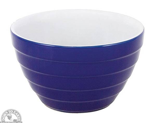 Down To Earth - Mix It Up Ceramic Mixing Bowl 8" - Blue