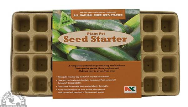 Down To Earth - Natural Fiber Seed Starter Greenhouse Tray 36 Cells