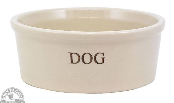 Down To Earth - Ohio Stoneware Ceramic Dog Dish 9"