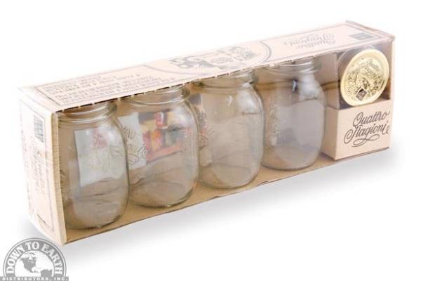 Down To Earth - Quattro Stagion Canning Jar Set 0.5 Liter (Set of 4)