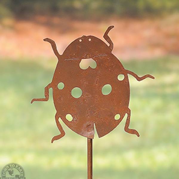Down To Earth - Recycled Metal Garden Stake - Ladybug