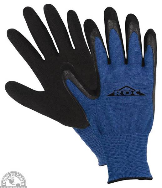 Down To Earth - ROC Bamboo Gloves Mens Latex Coated Palm Large