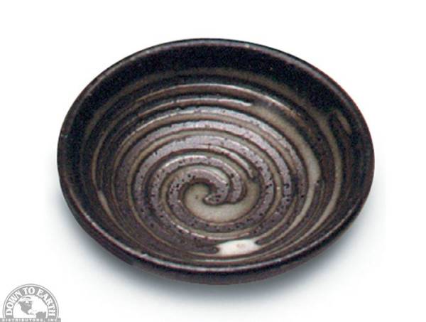 Down To Earth - Soy Dish 3.25" - Brown Swirl