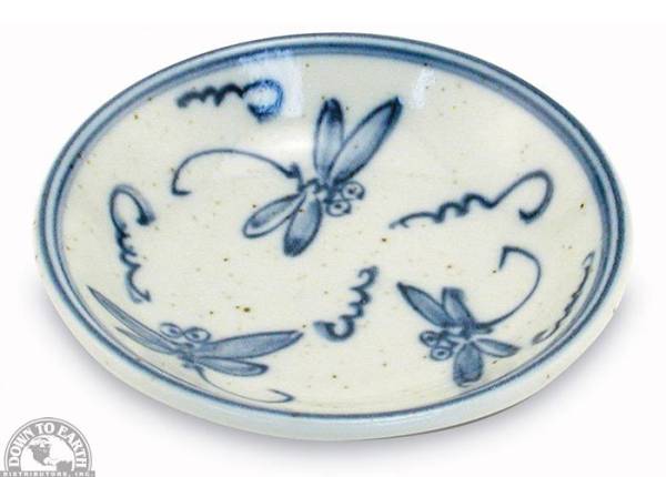 Down To Earth - Soy Dish 3.4" - Three Dragonflies