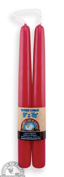 Down To Earth - Taper Candles 9" - Wine