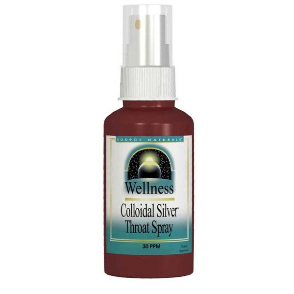 Source Naturals - Source Naturals Wellness Colloidal Silver Throat Spray 30 ppm 2 oz