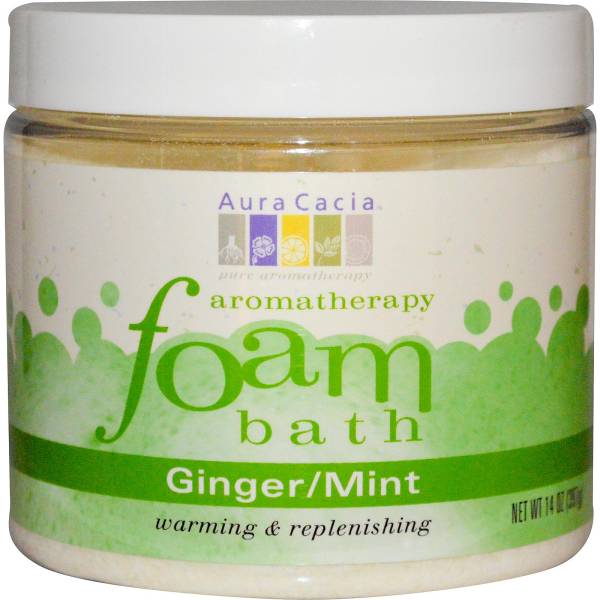 Aura Cacia - Aura Cacia Aromatherapy Foam Bath 14 oz- Ginger Mint