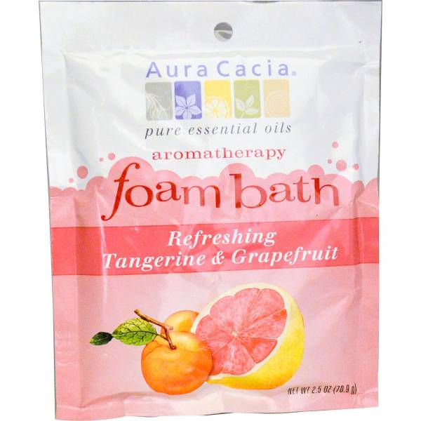 Aura Cacia - Aura Cacia Aromatherapy Foam Bath 2.5 oz- Tangerine/Grapefruit