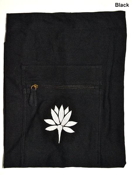Barefoot Yoga - Barefoot Yoga Cotton Canvas Yoga Mat Bag With Embroidered Lotus