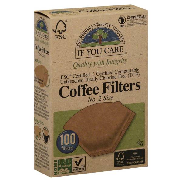 If You Care - If You Care Brown Cone Coffee Filter #2 - 100ct.