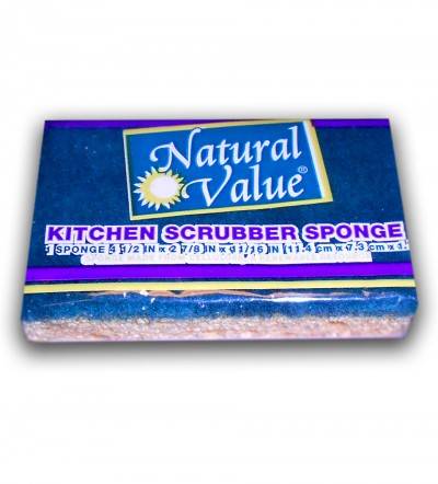 Natural Value - Natural Value Sponge Scrubber 1 ct (24 Pack)