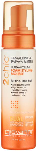 Giovanni Cosmetics - Giovanni Cosmetics 2chic Ultra Volume Foam Styling Mousse with Tangerine & Papaya Butter 7 oz