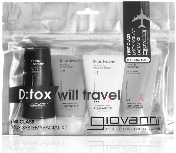 Giovanni Cosmetics - Giovanni Cosmetics Flight Attendant First Class Travel Kit D:tox System Facial 4 ct