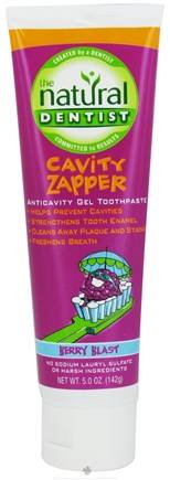 Natural Dentist - Natural Dentist Cavity Zapper Anticavity Gel Toothpaste Berry Blast 5 oz