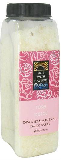 One With Nature - One With Nature Bath Salts Rose Petal 32 oz