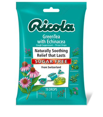 Ricola - Ricola Cough Drops Echinacea & Green Tea (Sugar Free) 3 oz