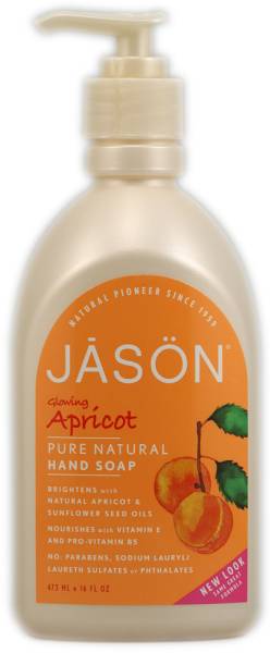 Jason Natural Products - Jason Natural Products Satin Soap Apricot w/Pump 16 oz