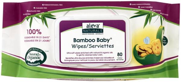 Aleva Naturals - Aleva Naturals Bamboo Baby Wipes 80 ct