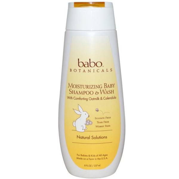 Babo Botanicals - Babo Botanicals Moisturizing Baby Shampoo & Wash 8 oz - Oatmilk Calendula