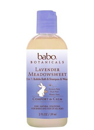Babo Botanicals - Babo Botanicals Travel Calming 3in1: Bubble Bath, Shampoo & Wash 2 oz - Lavender Meadowsweet